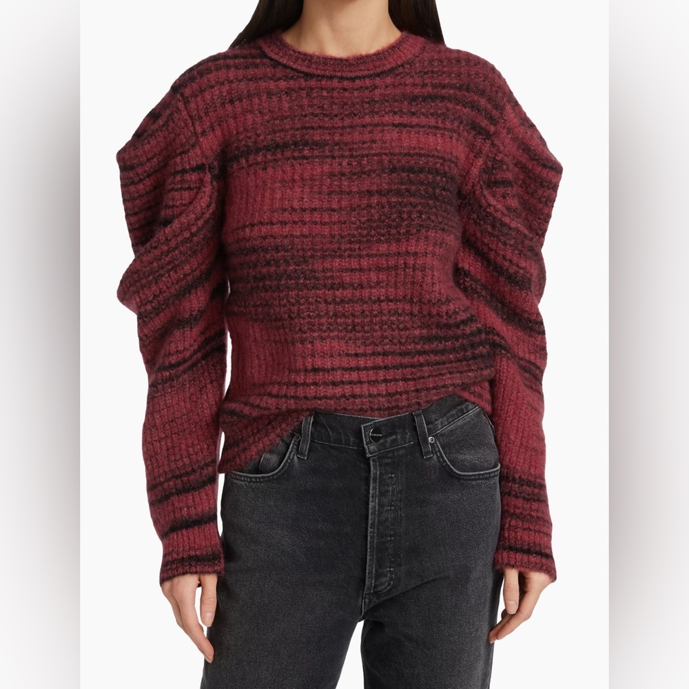 Naadam Space-Dye Striped Crewneck Sweater Women’s Size Large New